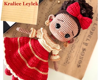 Crochet doll amigurumi english dolores pattern