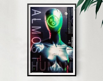 Futuristic Sci-Fi Artificial Intelligence Art Print Robot Poster