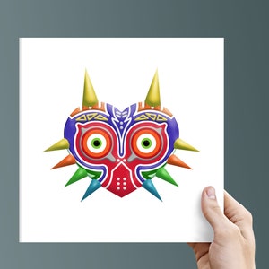 Zelda Majora&#39;s Mask Original Print, The Legend of Zelda Nintendo Art