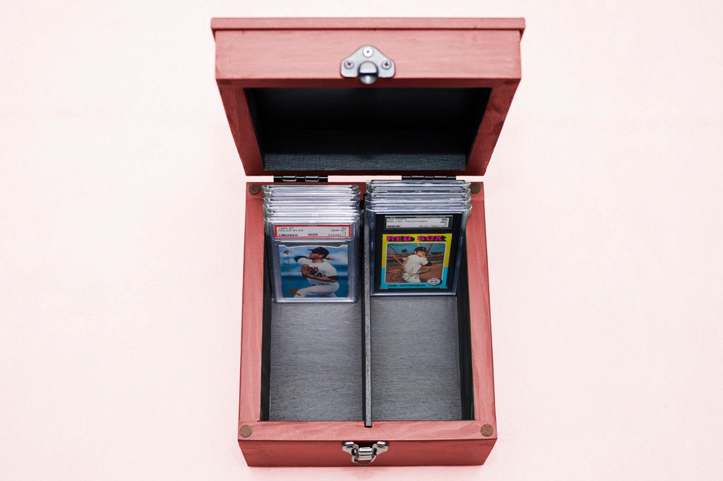50 Graded Card Wood Storage Box For PSA BGS SGC Slabs Made Etsy