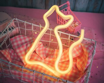 Cat Shape Neon Light Sign | Decorative Neon Wall Light for Girls Room House Bar Pub Party Wedding Valentine's Day