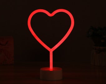 Heart Shape Neon Light Lamp | Neon Sign light | Neon light Lamp | Neon Decor | Neon Sign for Wedding | Neon Sign for Room | Neon Animal