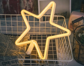 Star Shape Neon Light Sign | Neon Sign light | Neon light Lamp | Neon Wall Décor | Neon Sign for Wedding | Neon Sign for Room