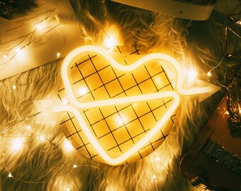 Heart Shape LED Neon Light Sign | Decorative Neon Wall Light for Girls Room House Bar Pub Party Wedding Valentine's Day