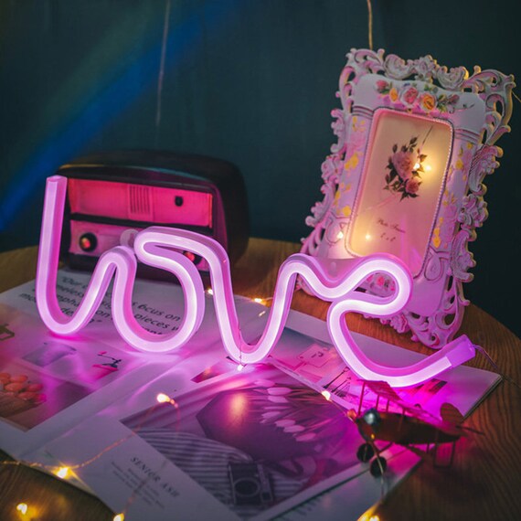 Love Letter Neon Light Sign Neon Sign Light Neon Light Etsy
