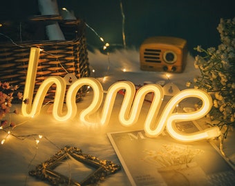 Home Letter Neon Light Sign | Neon Sign light | Neon light Lamp | Neon Wall Decor | Neon Sign for Wedding | Neon Sign for Room