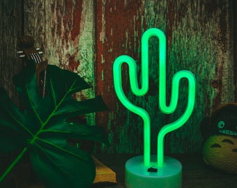 Cactus Sculpture Neon Light Lamp | Neon Sign | Neon Light | Neon Lamp | Neon Décor | Neon Sign for Wedding | Neon Sign for Room