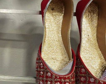 Indian and Pakistani Khussa Punjabi Jutti Shoes Embroidered