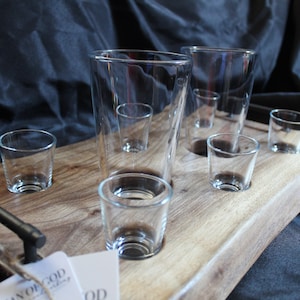Beer and Shot Glass Flight Board
