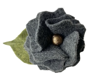 Felt Flower Brooch Various colors, Vintage Type Felt Floral Pin, Boho Style Flower Pin, Small Handmade Gift