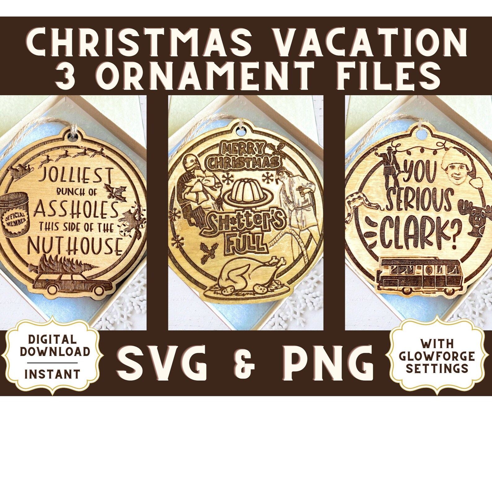 National Lampoon Christmas Vacation Ornaments SVG W/ Etsy