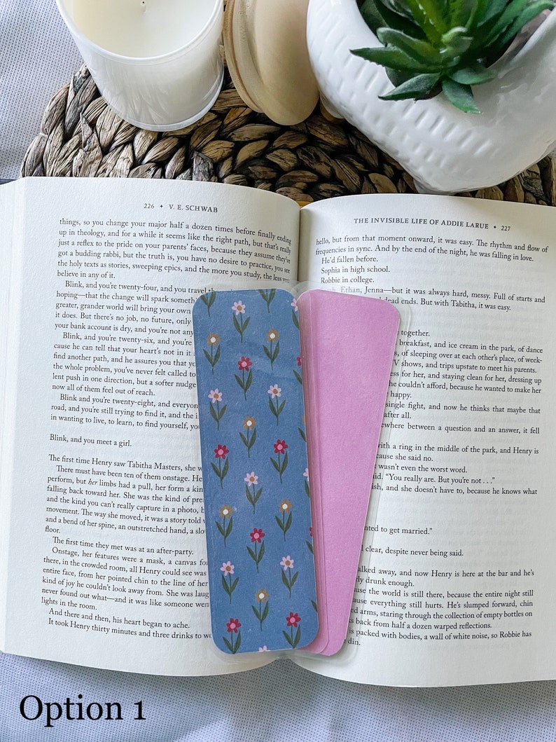 Double Sided and Laminated Floral Bookmarks Bookmark for Etsy