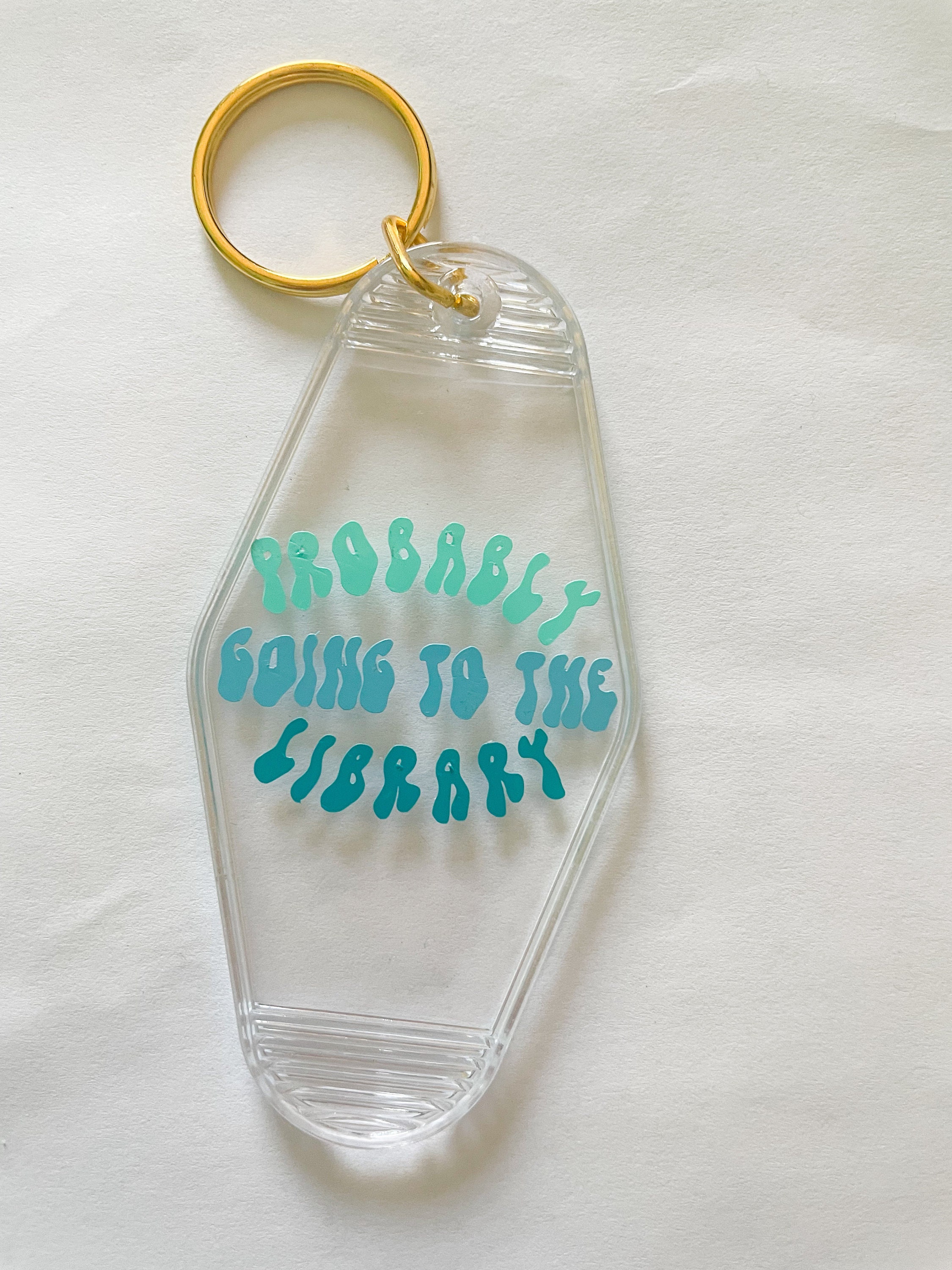 Cute Library Keychains Library Lover Key Chain - Motel Key Chain for Readers - Bookish Gifts ...