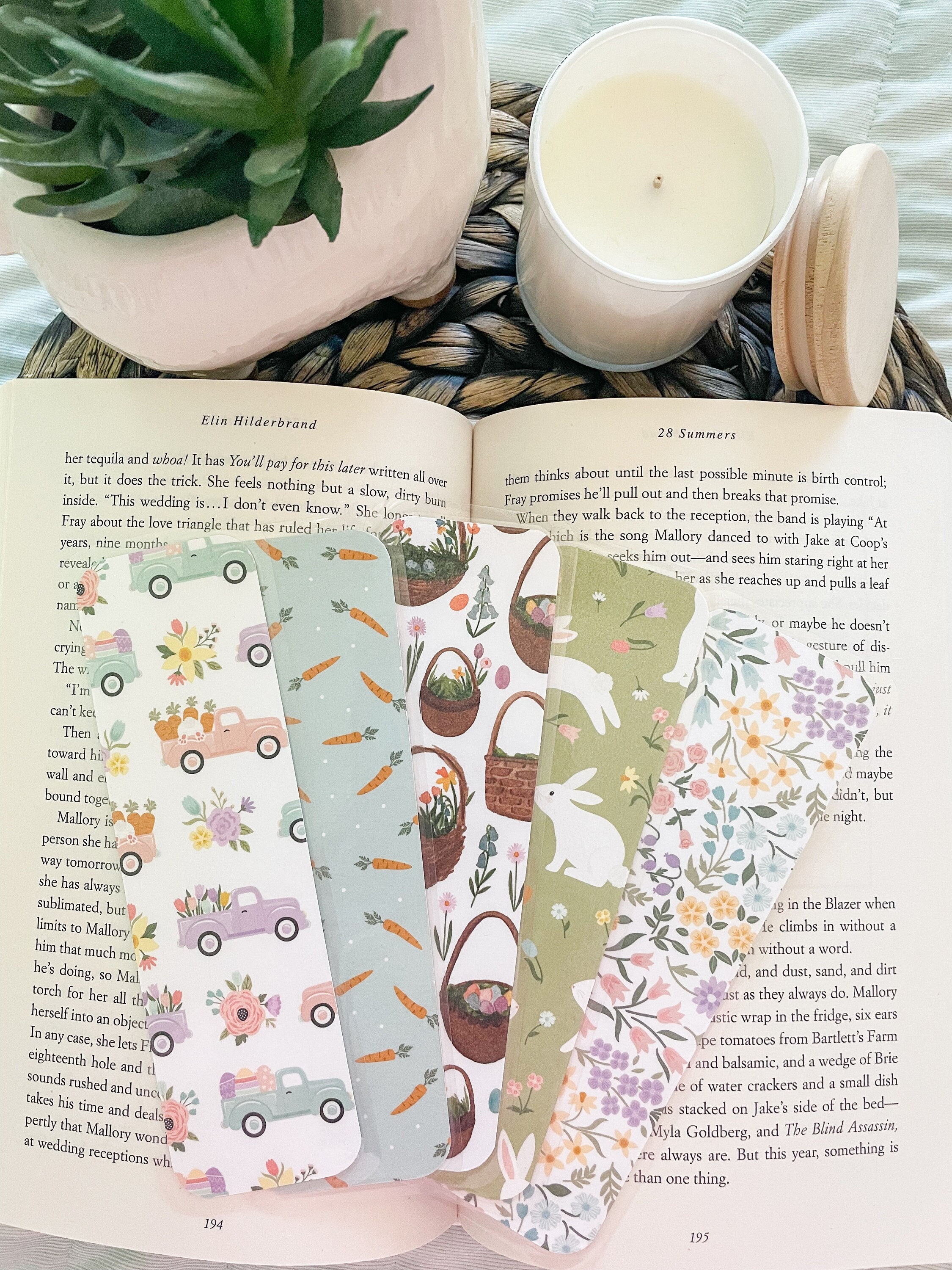 Springtime Easter Delights Bookmarks - Double-sided Laminated Easter ...