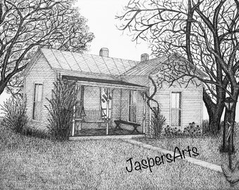 Country Home Architecture Drawing