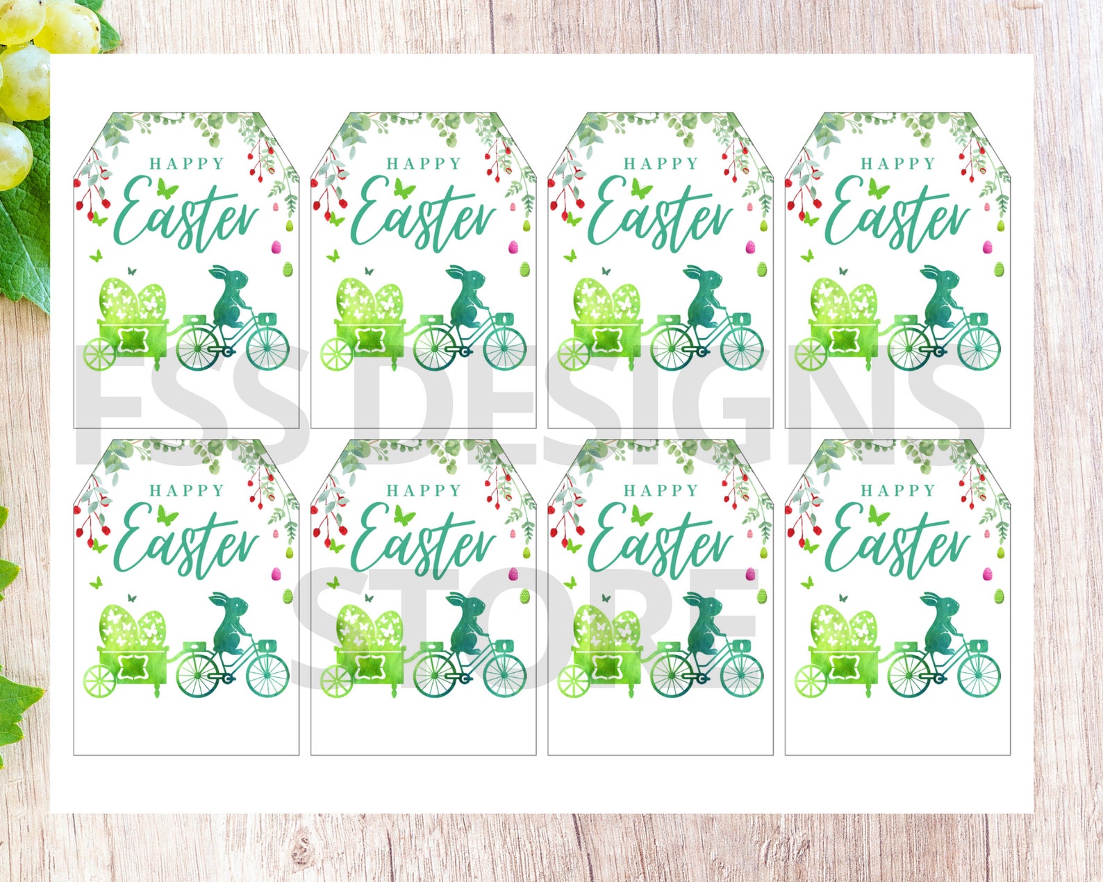 Easter Tag Printable Editable Happy Easter Tags Easter EGG | Etsy