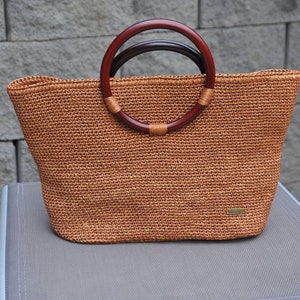 Borsa a mano tote media beach bag handmade rafia