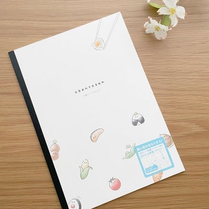 B5 Lay Flat Notebook with Grid - Obentosan - Lunch Time Sushi Fun - 1 pc