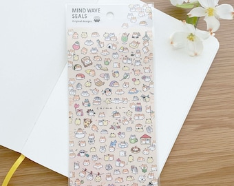 Clear Planner Sticker - Mini Silly Hamsters - 1 pc
