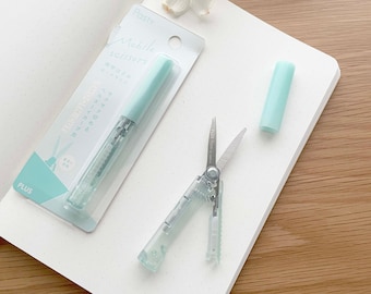 Slim Pocket Scissors - Clear Mint Green