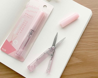 Slim Pocket Scissors - Clear Pink