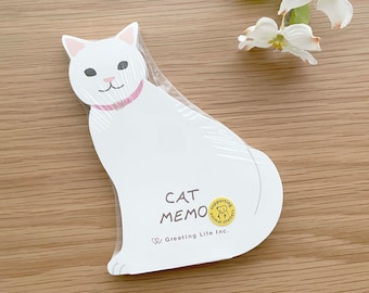 Die-cut Cat Memo pad - 5 designs - 1 pc