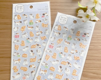 Washi Sticker - Mame Mame - Cute Kittens - Semi-Clear - 1 sheet