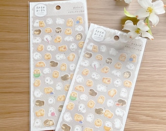 Washi Sticker - Mame Mame - Cute Pomeranians - Semi-Clear - 1 sheet