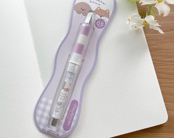 Dr. Grip Play Border Mechanical Pencil - Purple - Shiba Inu and Poodle - 0.5mm