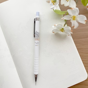 Slim Mechanical Pencil - 0.5mm - Girl and Dog - Let&#39;s Have a Break - 1 pc