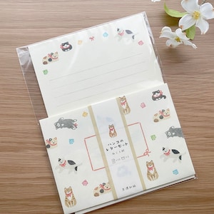 Furukawashiko Washi Letter Set Pack - Hanko - House Cats - 1 pc