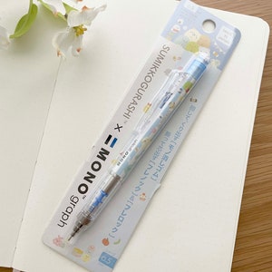 Tombow MONO Graph Mechanical Pencil 0.5mm - San-x Sumikkogurashi Blue and White Stripes- 1 pc