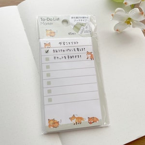 To Do List Book - Sticky Note - Foxes- 1 pc