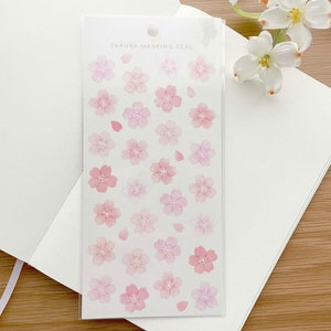 Sticker - Semi-transparent - Fleurs de cerisier Sakura - 1 pièce