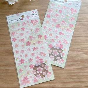 Stickers réapprovisionné - Papier de riz - Fleurs de sakura - 1 pièce