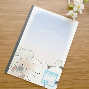 B5 Lay Flat Notebook with grid - Potetto Club - Fluffy Animals - 1 pc