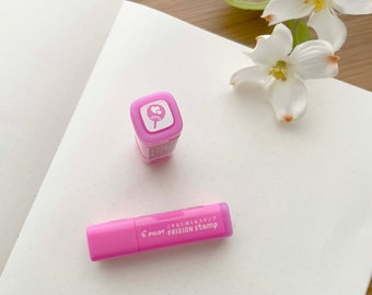 Pilot Frixion Mini Planner Stamp - Pink Heart Fan