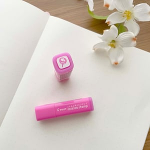 Pilot Frixion Mini Planner Stamp - Pink Heart Fan