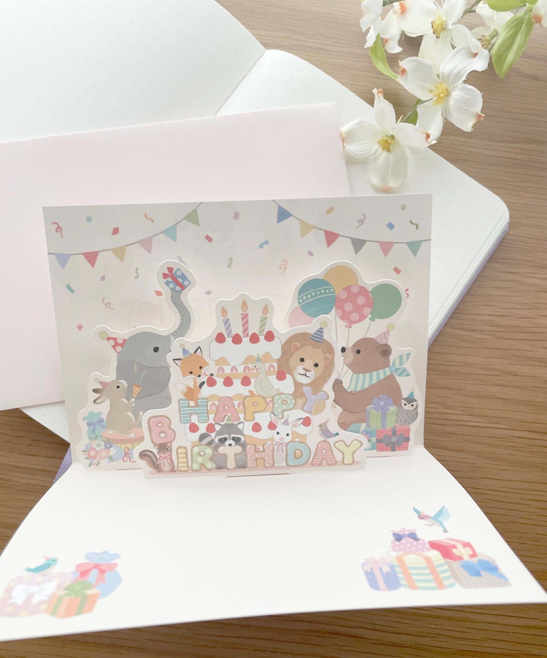 Greeting Card - Happy Birthday - 3D Pop up - Animal Party by Miki ...