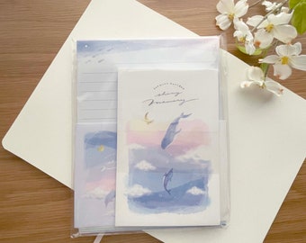 Letter Set Pack - Shiny Memory - Ocean Whale and Dolphin  - 4 Designs - 1 pc