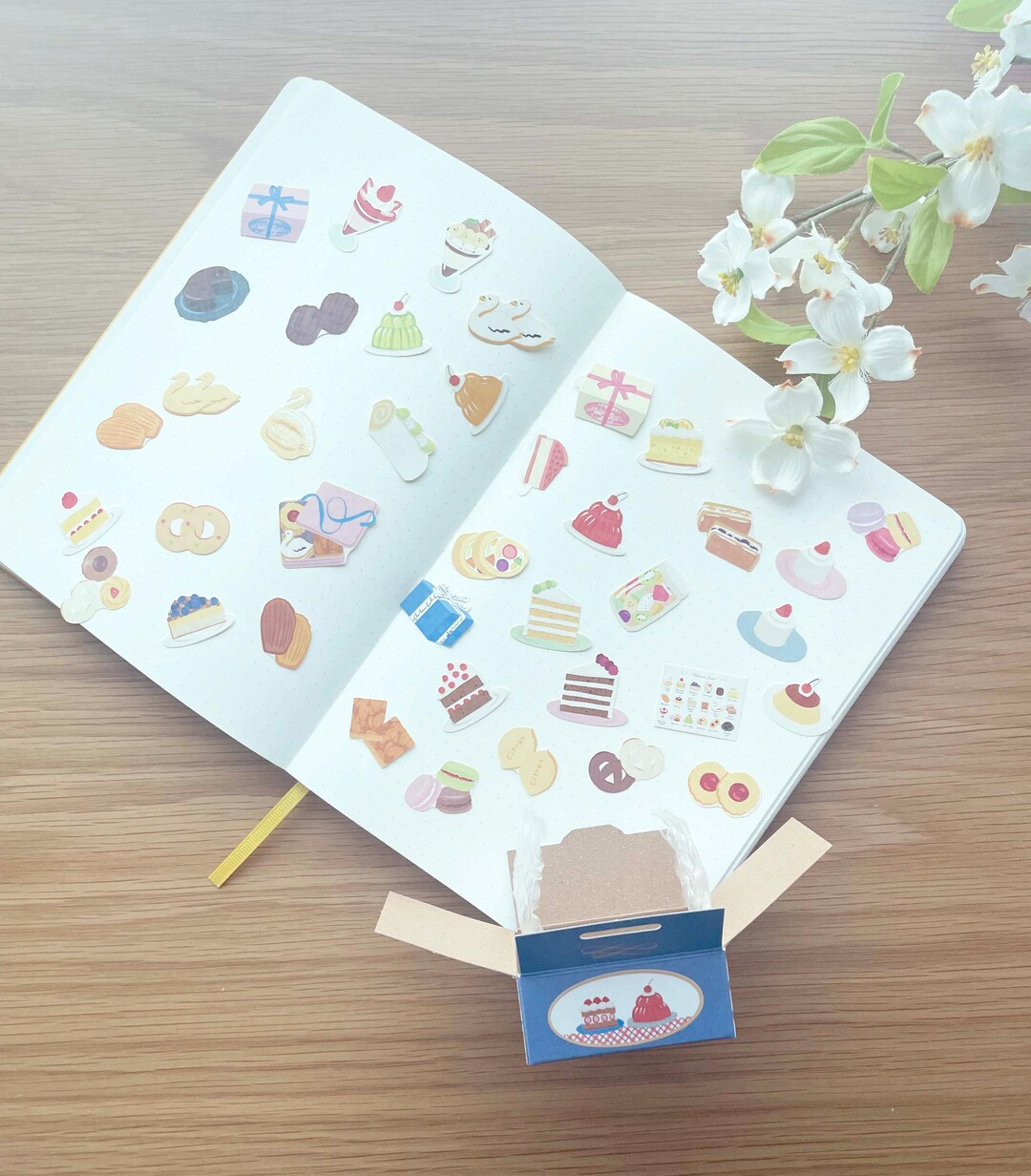 Mini Sticker Box - Hako Seal - Confectionary Sweets - 1 Pc - Etsy