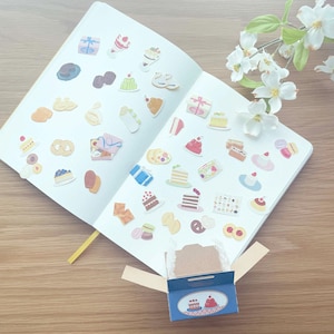 Mini Sticker Box - Hako Seal - Confectionary Sweets - 1 pc
