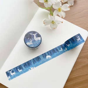 BGM Washi Tape -20 mm -Hikari Light Forest - Silver Foil - 1 pc
