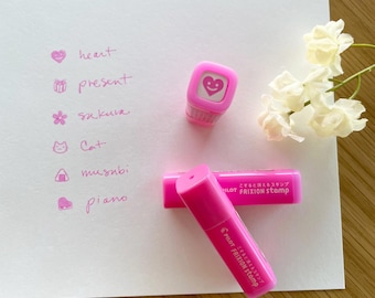 Pilot Frixion Mini Planner Stamp - Pink Happy Heart - 1 pc