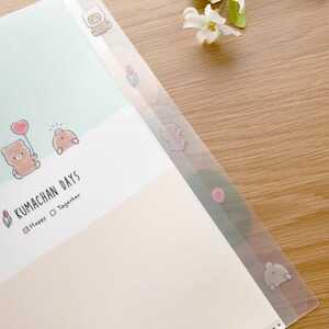 A4 File 5-Pocket Tab Kumachan Bear Days 1 pc image 2