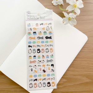 Clear Planner Stickers - Tiny Cats - 1 sheet