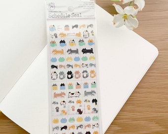 Clear Planner Stickers - Tiny Cats - 1 sheet