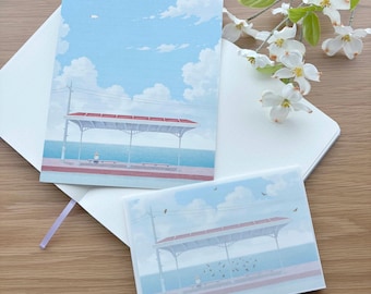 Seaside Station Letter Set Pack - Glassine Envelopes with Embossed Gold Foil - 1 pc