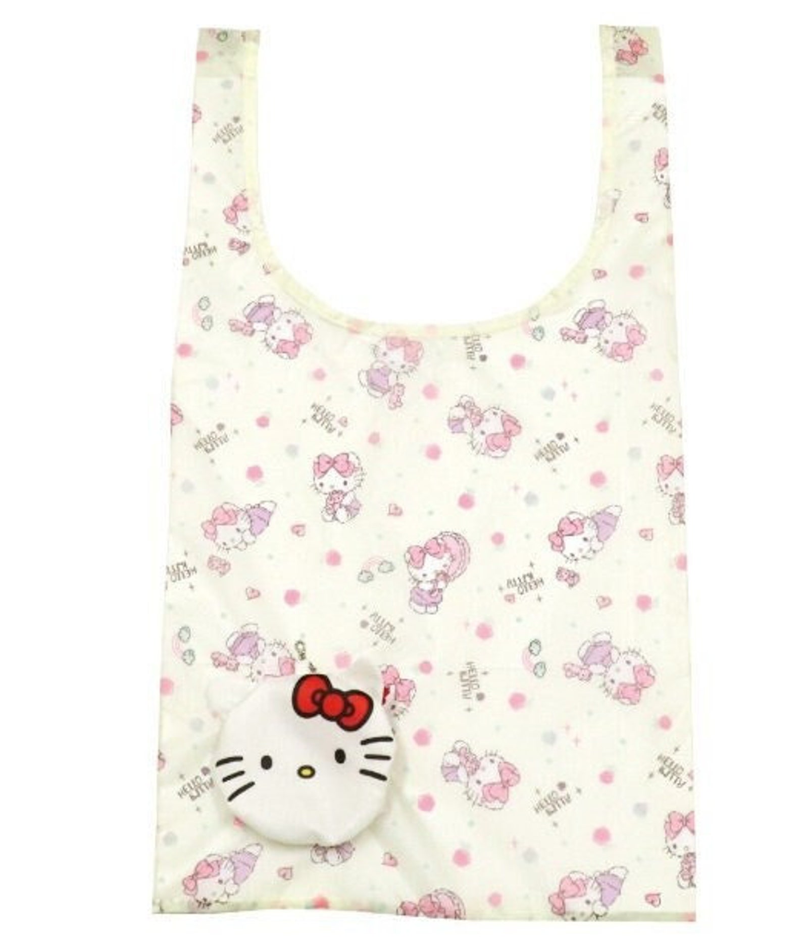 Sanrio Hello Kitty Eco Bag With Drawstring Pouch Ivory 1 Pc Etsy