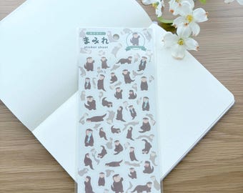Clear Sticker - River Otters - Mamere